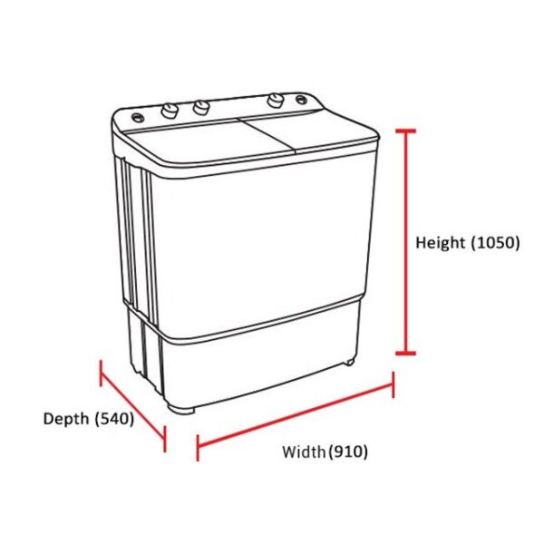 DAWLANCE WASHING MACHINE DW-10500 ADVANCO - Image 2