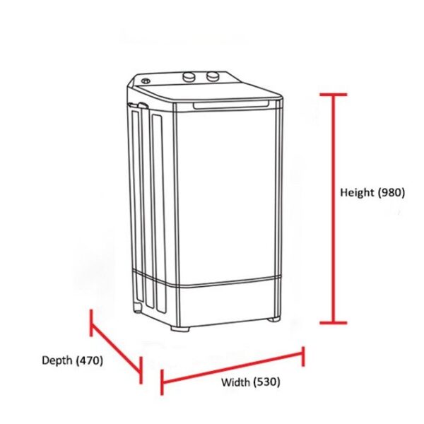 DAWLANCE WASHING MACHINE DW-6100 W - Image 2