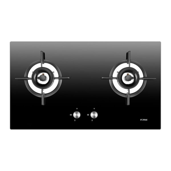 GAS HOB 2 BURNERS SUPER FLAME GLASS TOP 78211