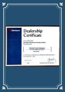 Dawlance Certificate