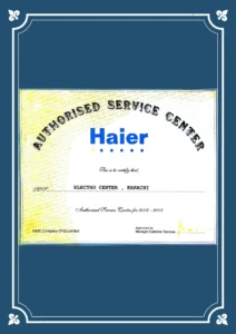 Haier Certificate