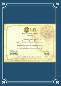 LG certificate