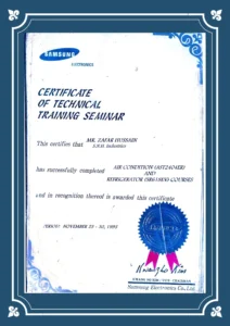 Samsung Certificate 2