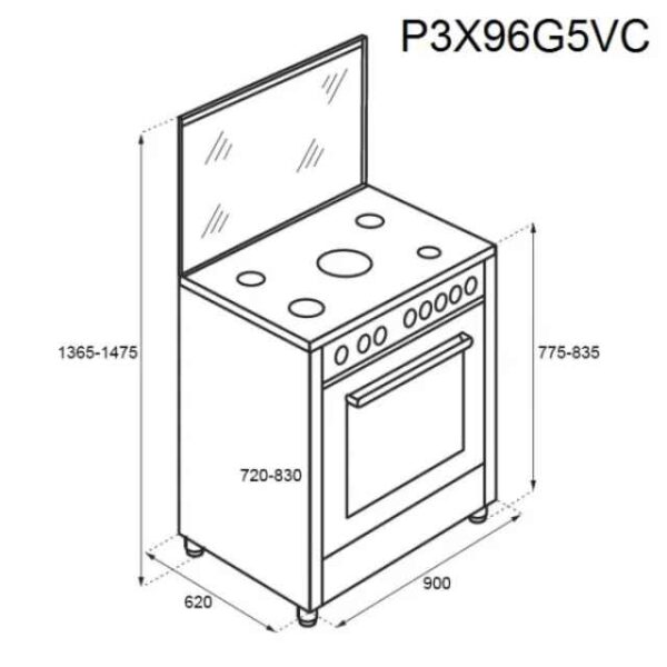 Tecnogas Cooking Range P3X96G5VCF (2)